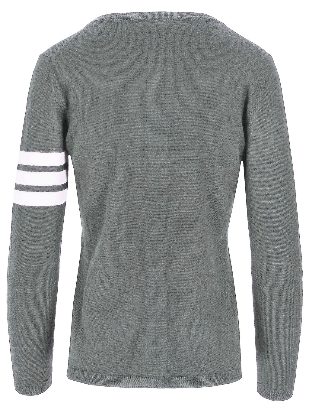 La Rose La Rose Grey Cardigan White Stripes