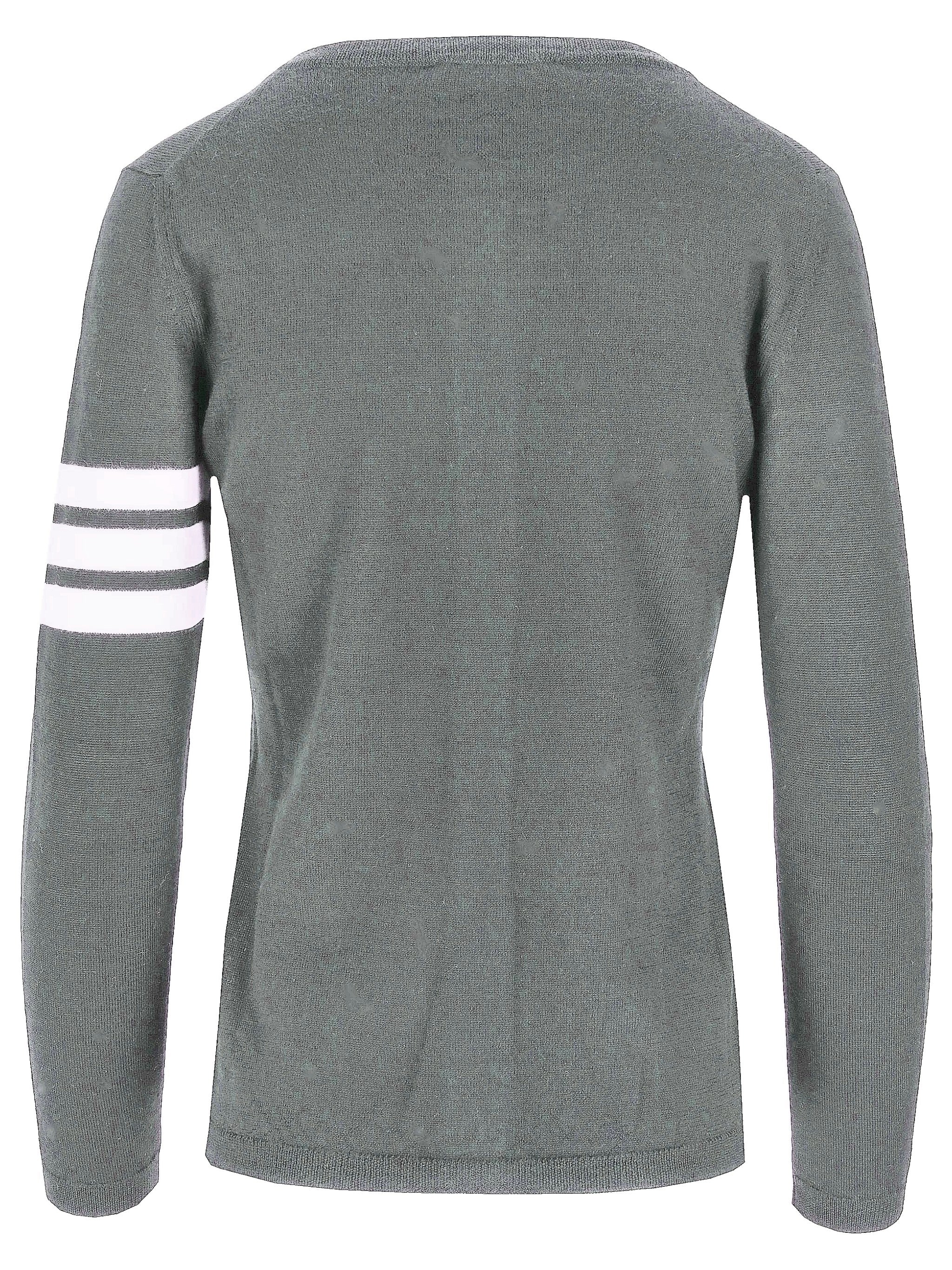 La Rose La Rose Grey Cardigan White Stripes