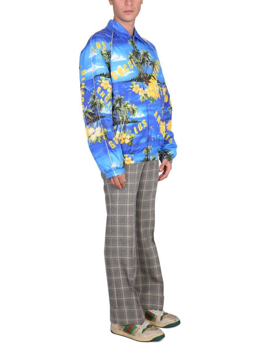 Gucci Nylon Jacket With Print