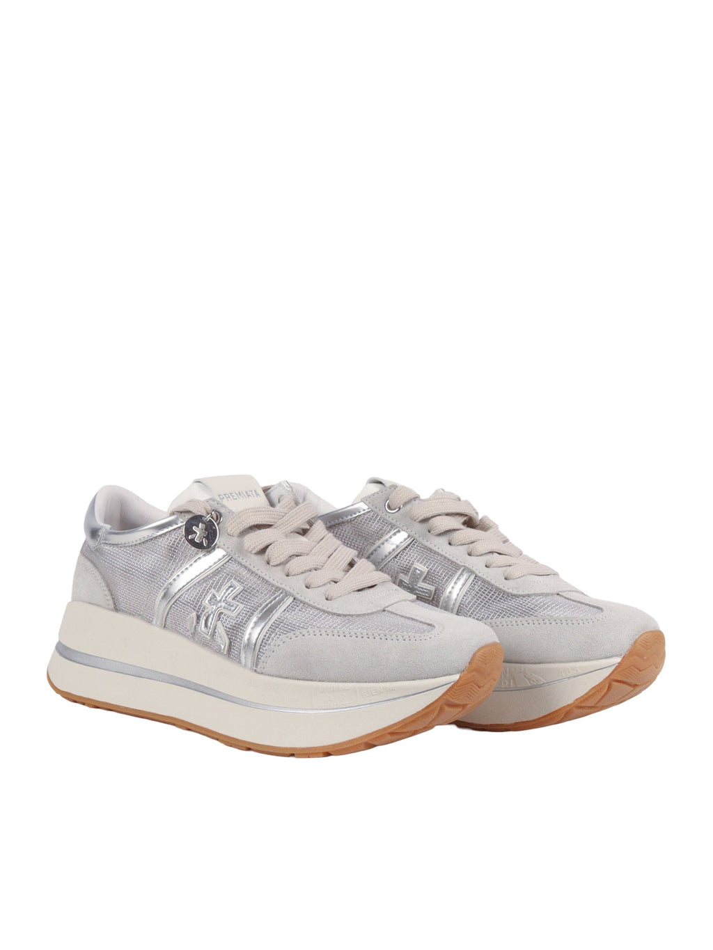 Premiata White Sneakers Bethcoin Silver