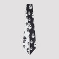 Alexander Mc Queen Skull Ribbon Scarf