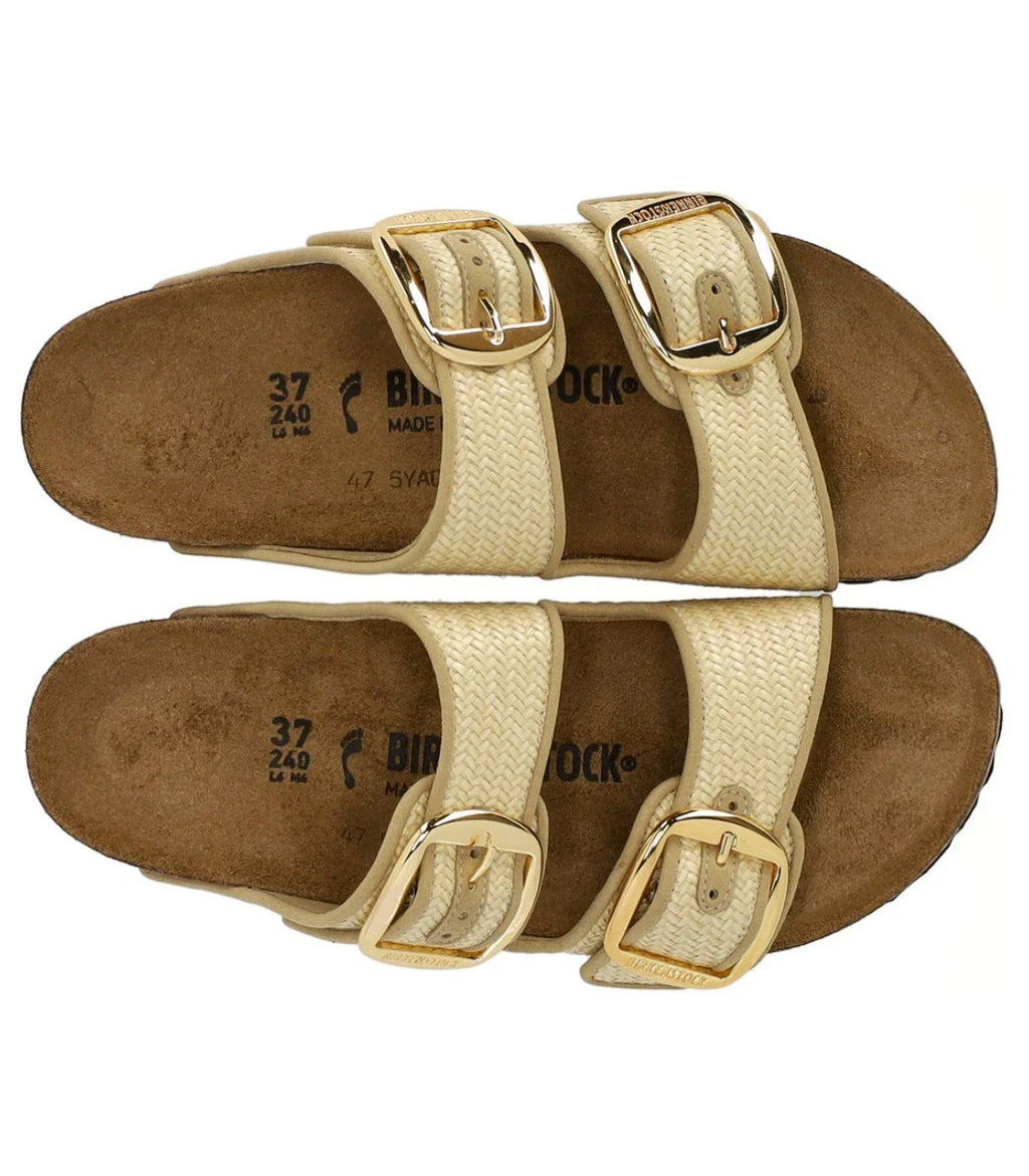 Birkenstock Arizona Raffia Big Buckle Natural Sandal