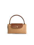 Longchamp Bag With 'S Le Pliage Original' Handle In Suede Recycled Tela
