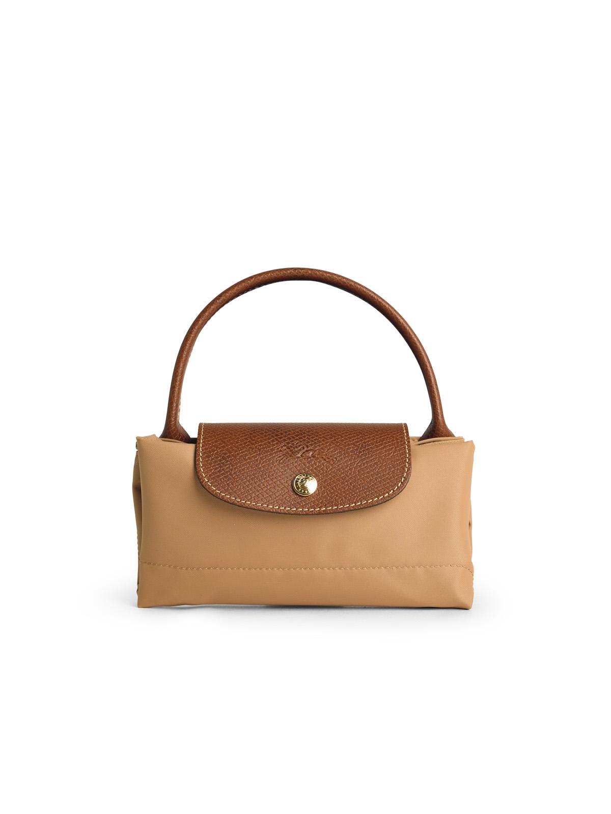 Longchamp Bag With 'S Le Pliage Original' Handle In Suede Recycled Tela