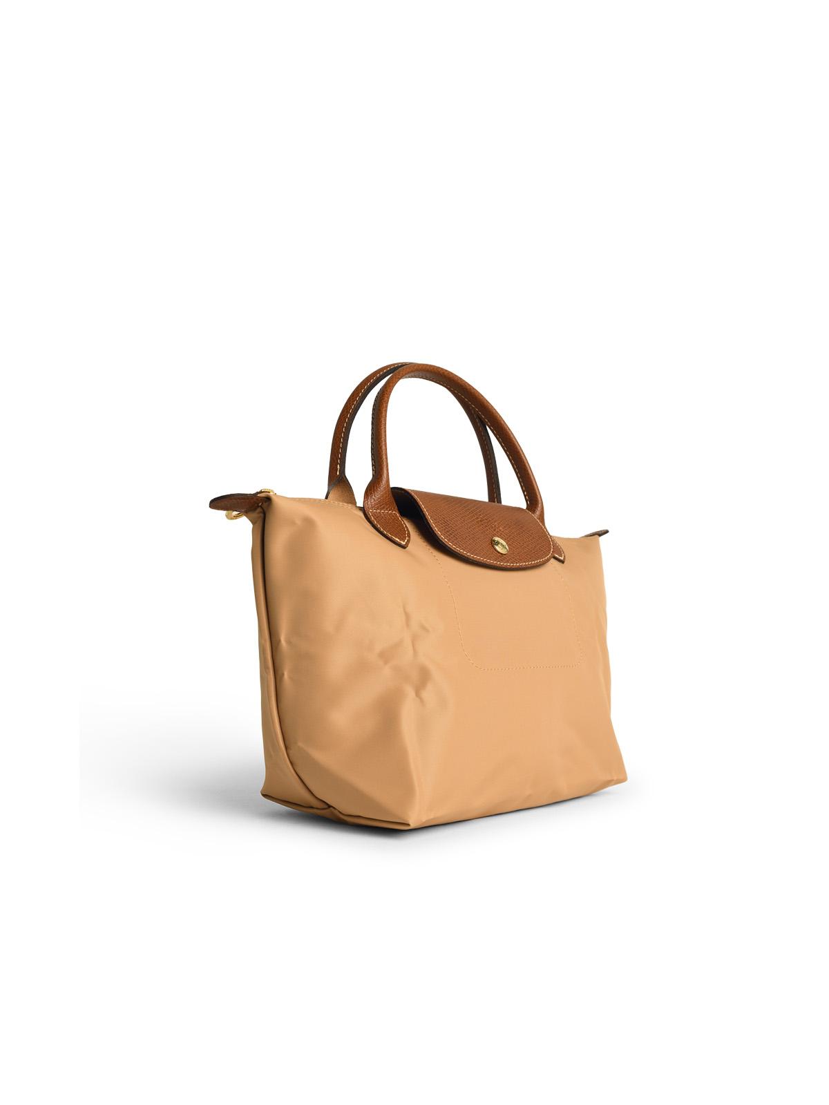 Longchamp Bag With 'S Le Pliage Original' Handle In Suede Recycled Tela