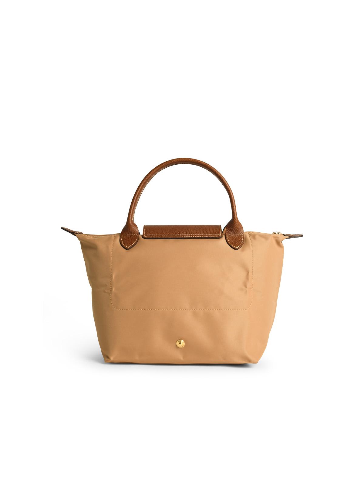Longchamp Bag With 'S Le Pliage Original' Handle In Suede Recycled Tela