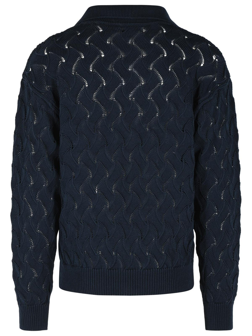 Dries Van Noten 'Maquis' Navy Cotton Sweater