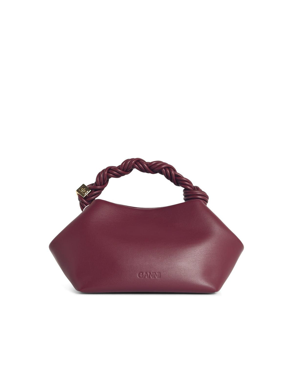 Ganni Burgundy Lear 'Bou' Small Bag