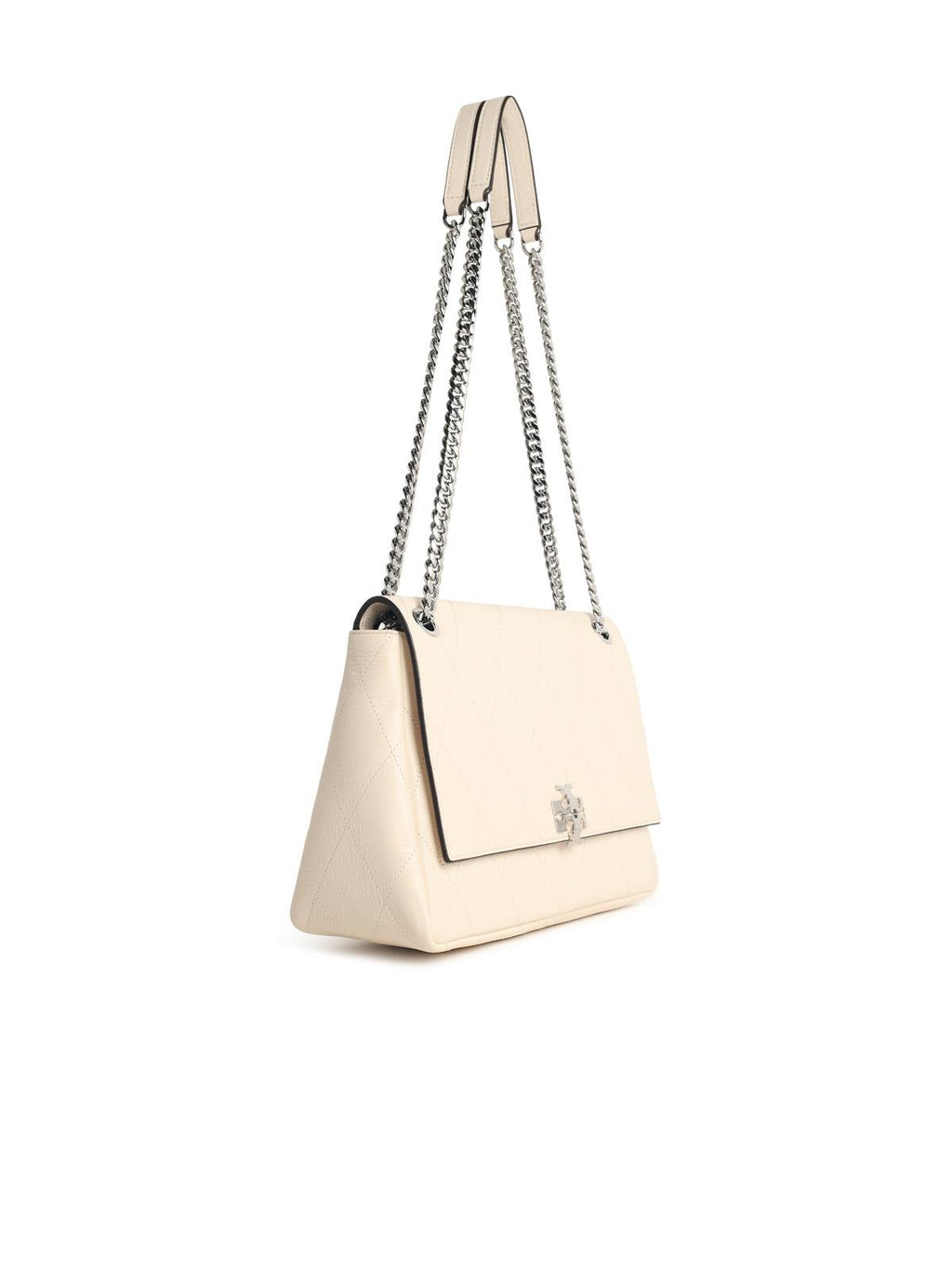 Tory Burch Medium 'Charlie Matelassé' Shoulder Bag In Cream Lear