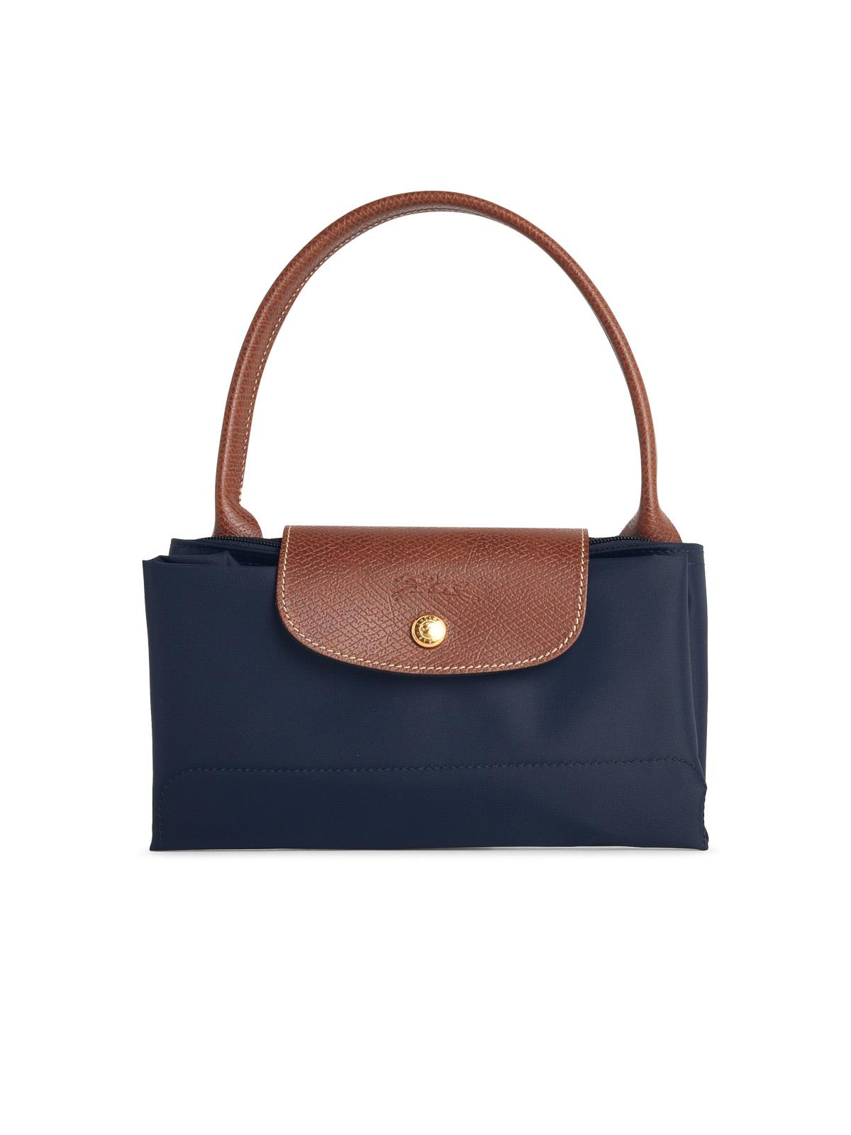 Longchamp Bag With 'L Le Pliage Original' Handle In Tela 'Marine'