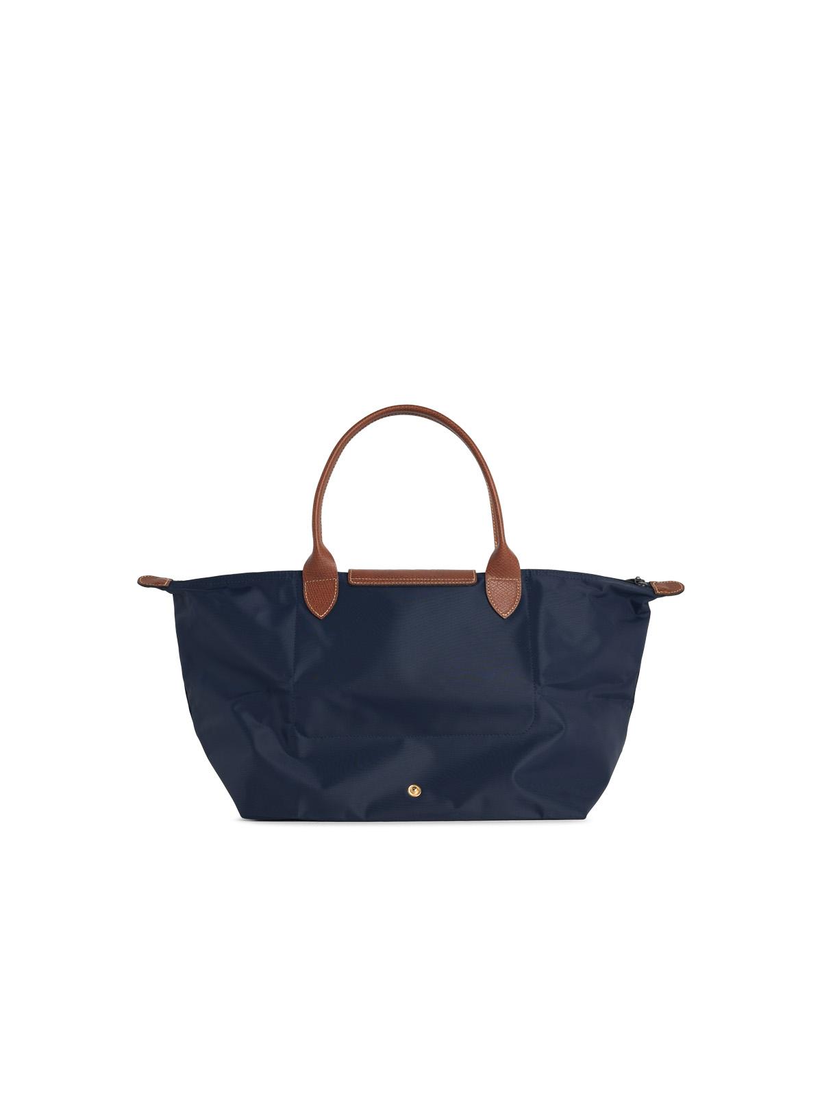 Longchamp Bag With 'L Le Pliage Original' Handle In Tela 'Marine'