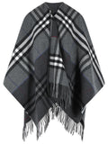 Burberry 'Check' Grey Cashmere Cape