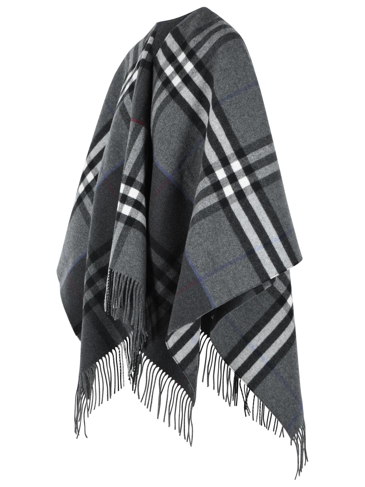 Burberry 'Check' Grey Cashmere Cape