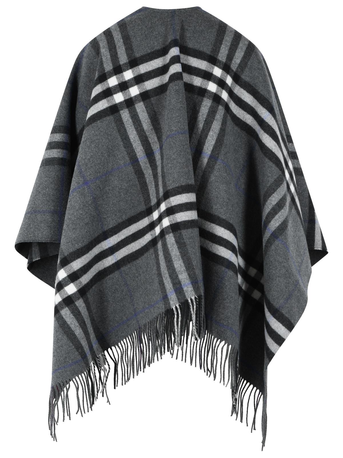 Burberry 'Check' Grey Cashmere Cape
