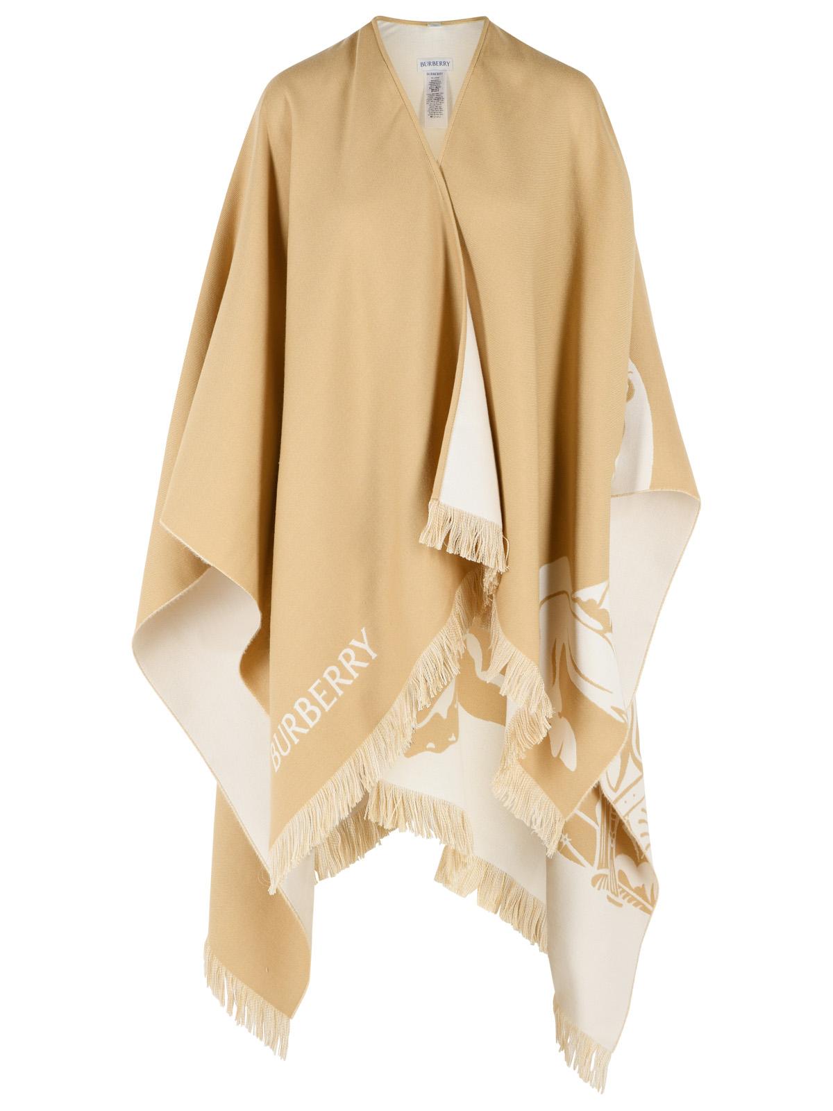Burberry 'Ekd' Beige Wool And Silk Cape