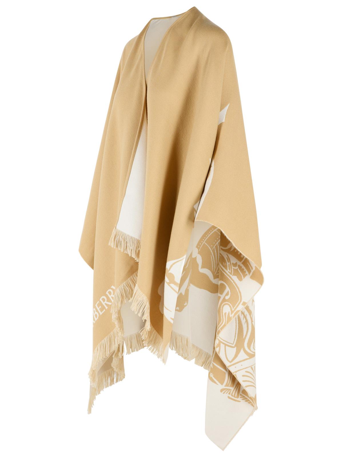 Burberry 'Ekd' Beige Wool And Silk Cape