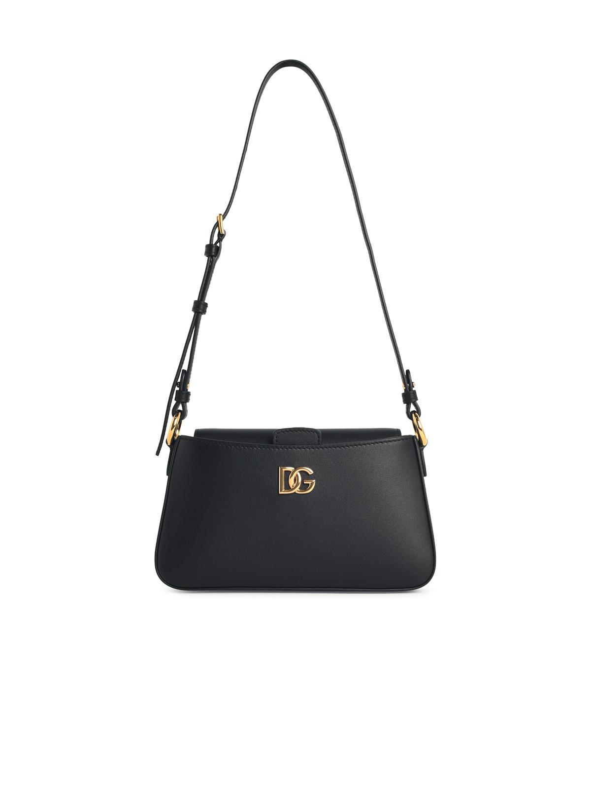 Dolce & Gabbana Black Calf Lear Phone Bag