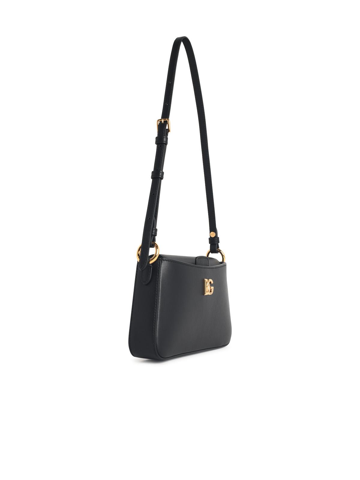 Dolce & Gabbana Black Calf Lear Phone Bag