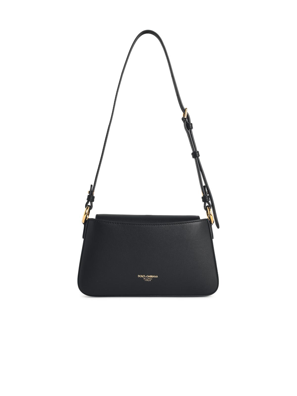 Dolce & Gabbana Black Calf Lear Phone Bag