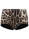 Dolce & Gabbana Leo Print Stretch Polyamide Beach Culottes