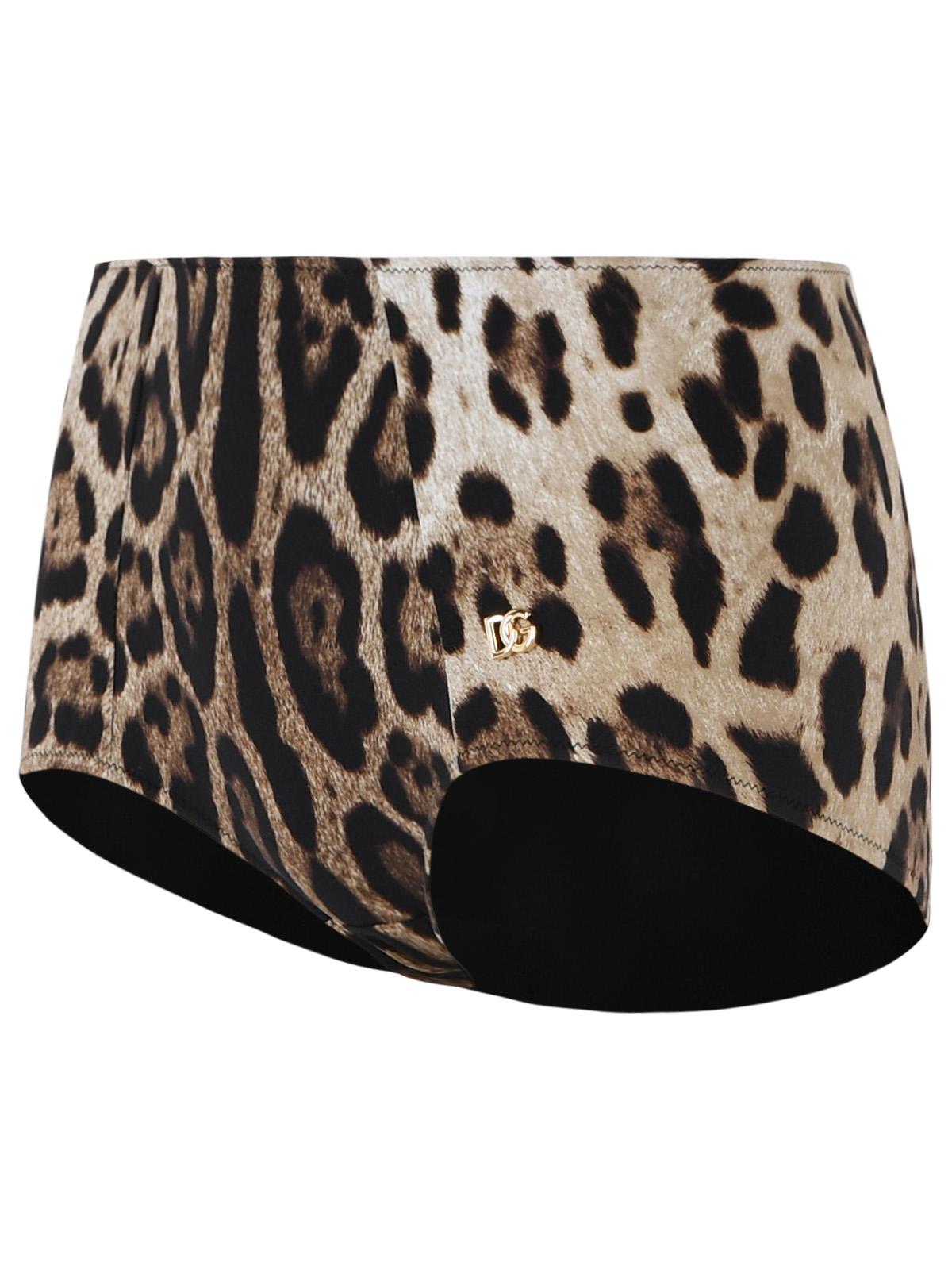 Dolce & Gabbana Leo Print Stretch Polyamide Beach Culottes
