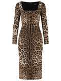 Dolce & Gabbana Leo Print Stretch Viscose Dress