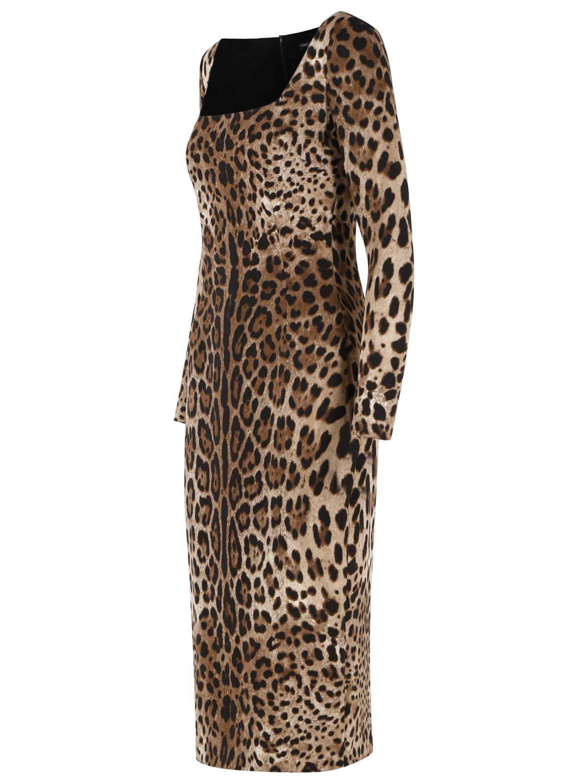 Dolce & Gabbana Leo Print Stretch Viscose Dress