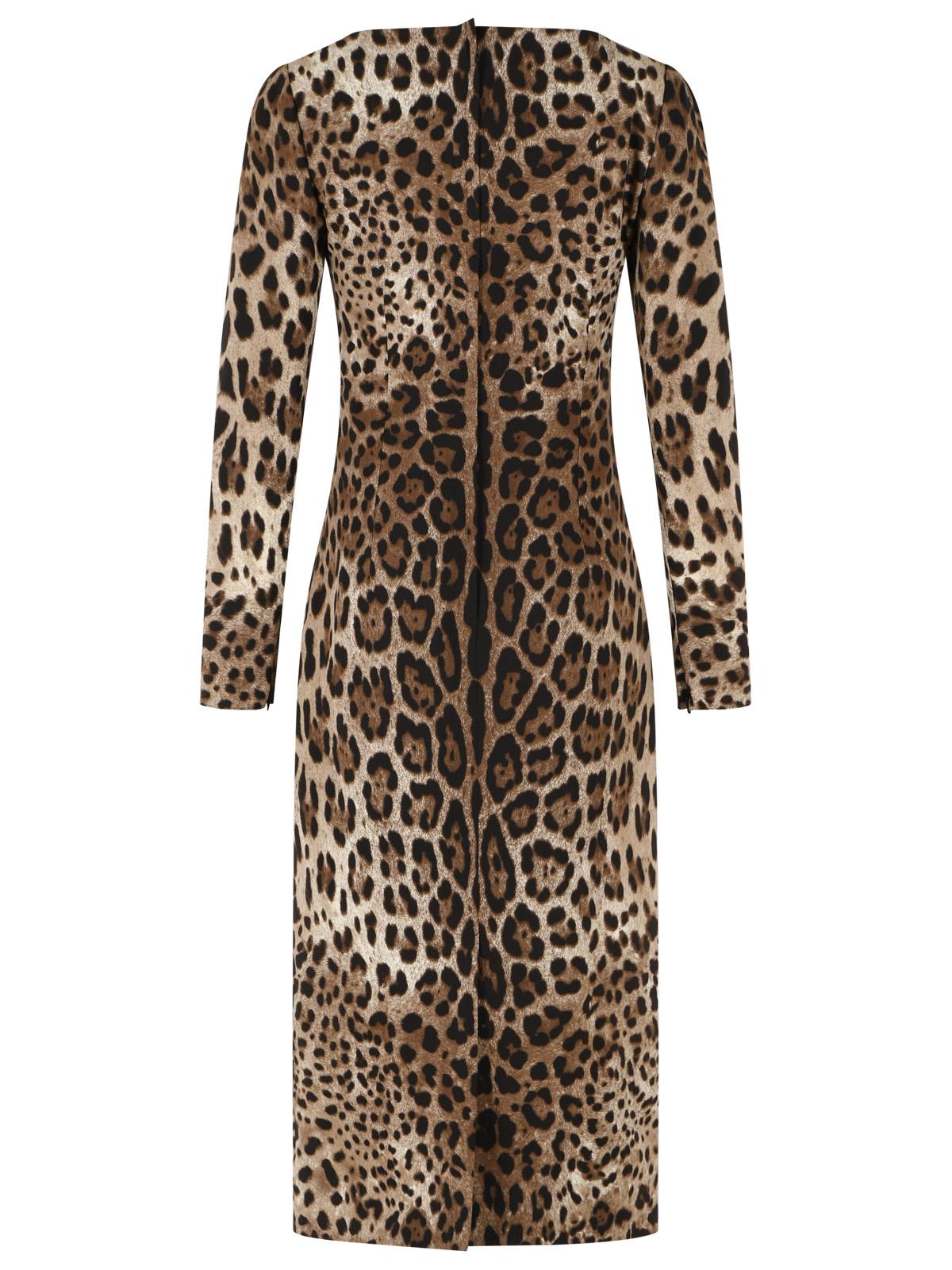 Dolce & Gabbana Leo Print Stretch Viscose Dress