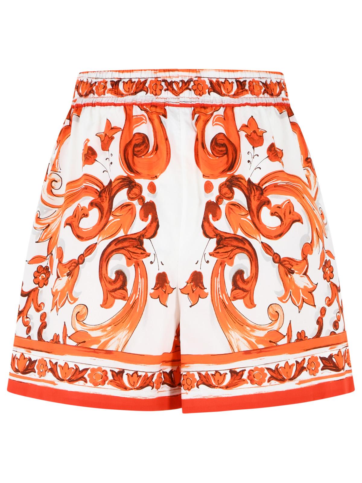 Dolce & Gabbana 'Maiolica' Print Cotton Poplin Shorts