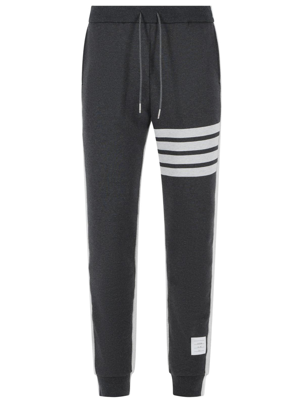 Thom Browne 'Colorblock 4 Bar' Grey Cotton Pants