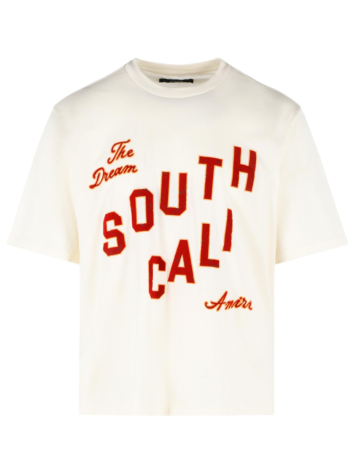 Amiri 'South Cali' Ivory Cotton T Shirt
