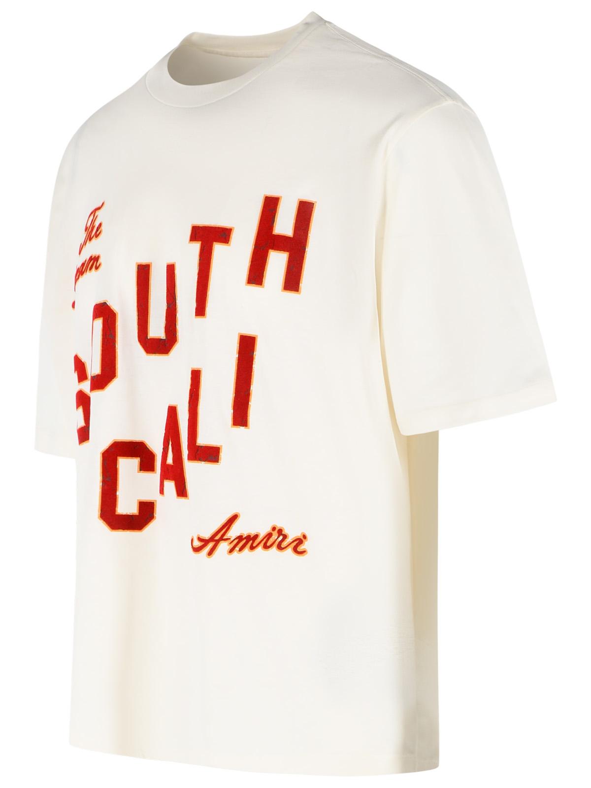 Amiri 'South Cali' Ivory Cotton T Shirt