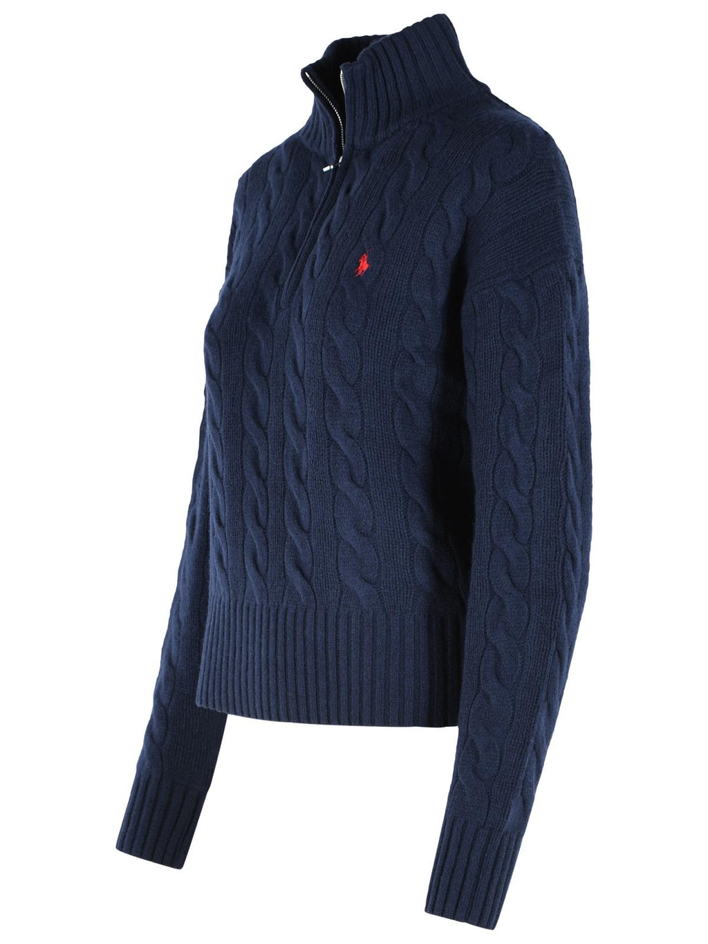 Polo Ralph Lauren Navy Blue Wool And Cashmere Sweater