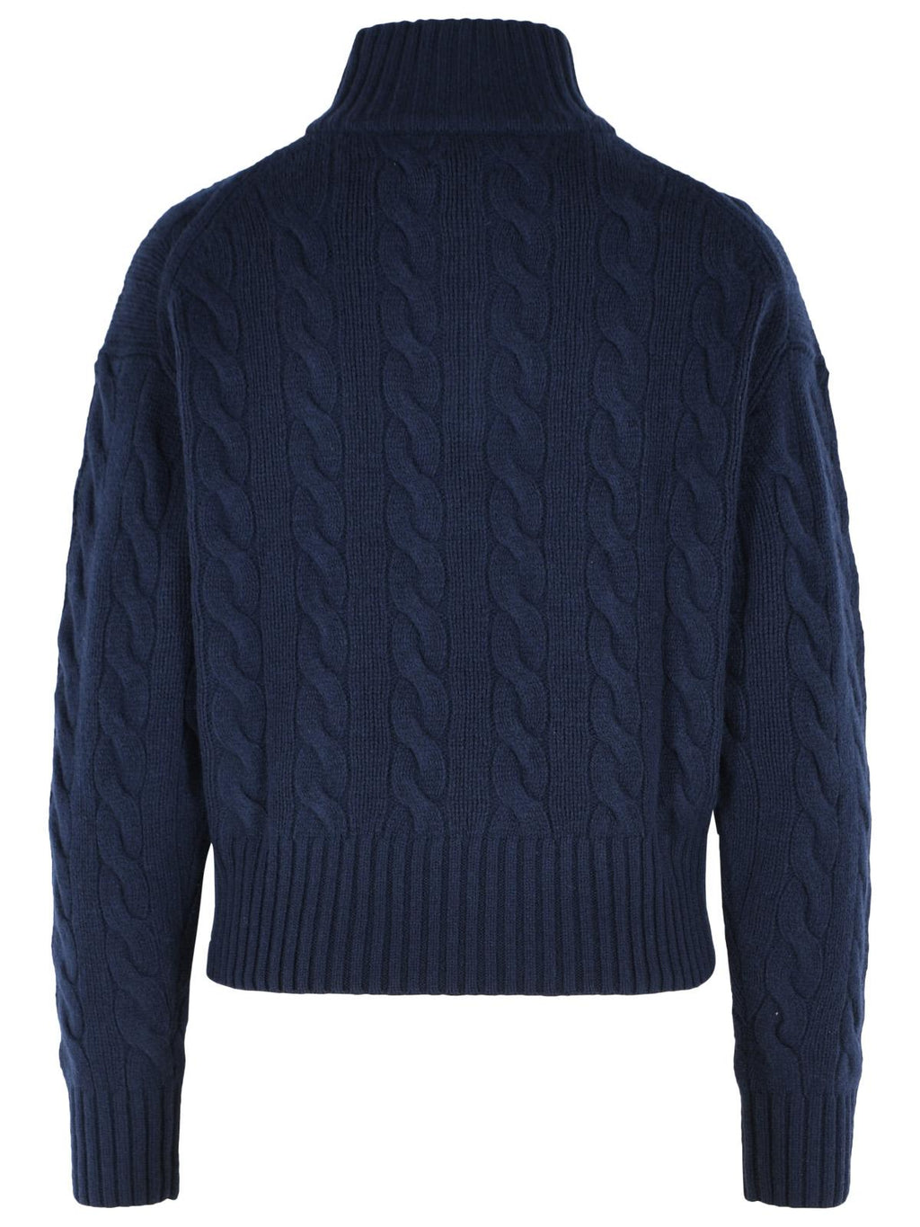 Polo Ralph Lauren Navy Blue Wool And Cashmere Sweater