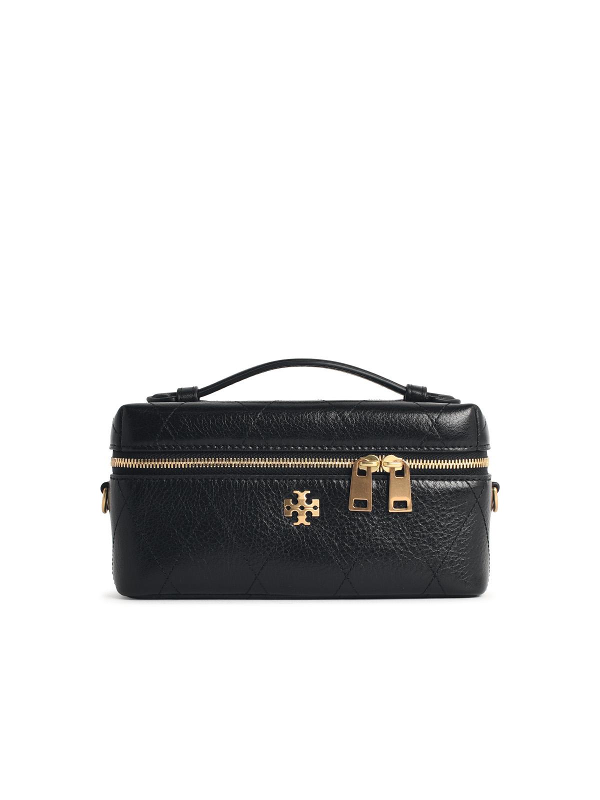 Tory Burch 'Charlie Matelassé' Mini Beige Lear Beauty Case
