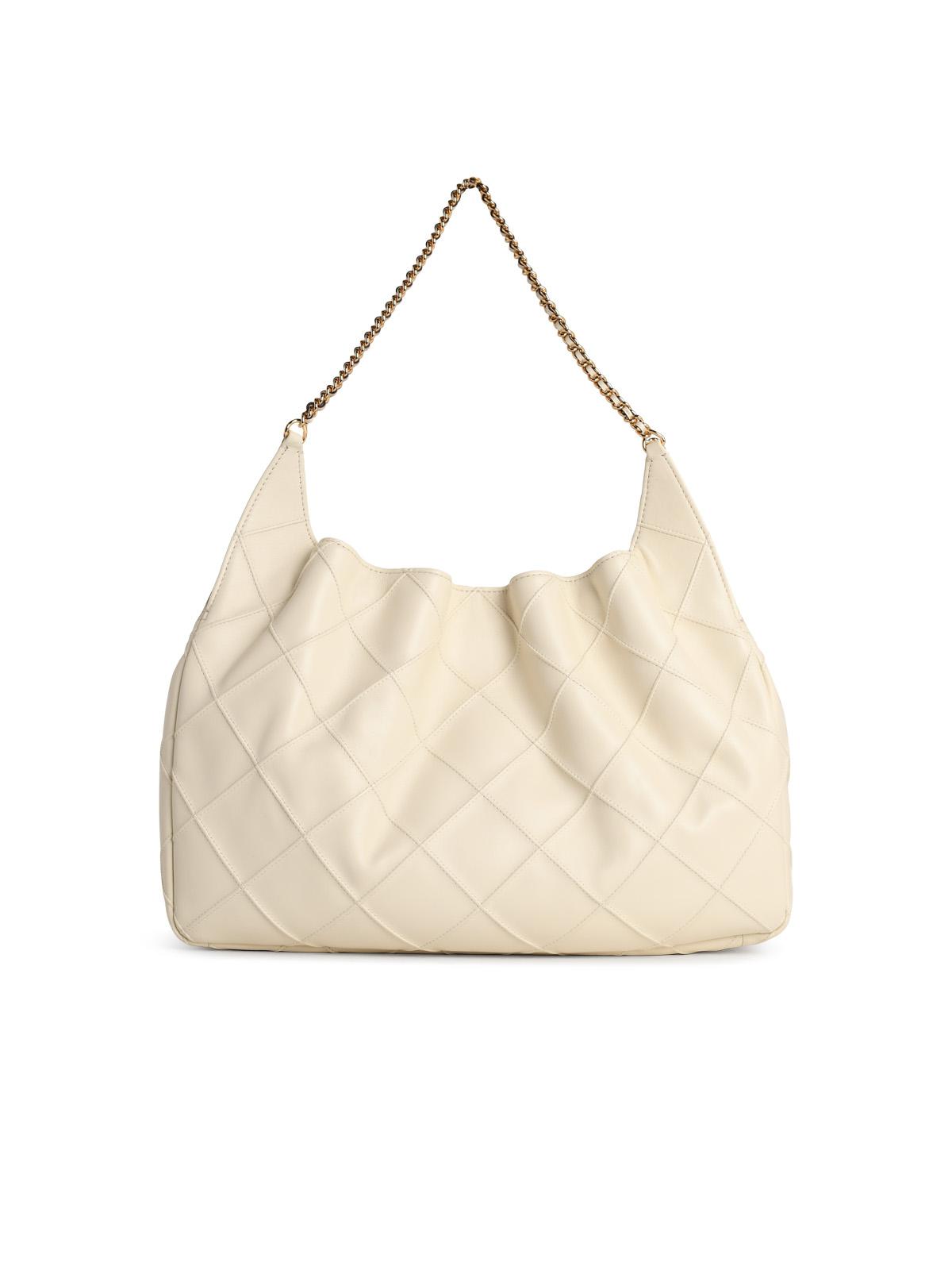 Tory Burch 'Shopping Fleming Grande' Light Cream Nappa Lear Bag