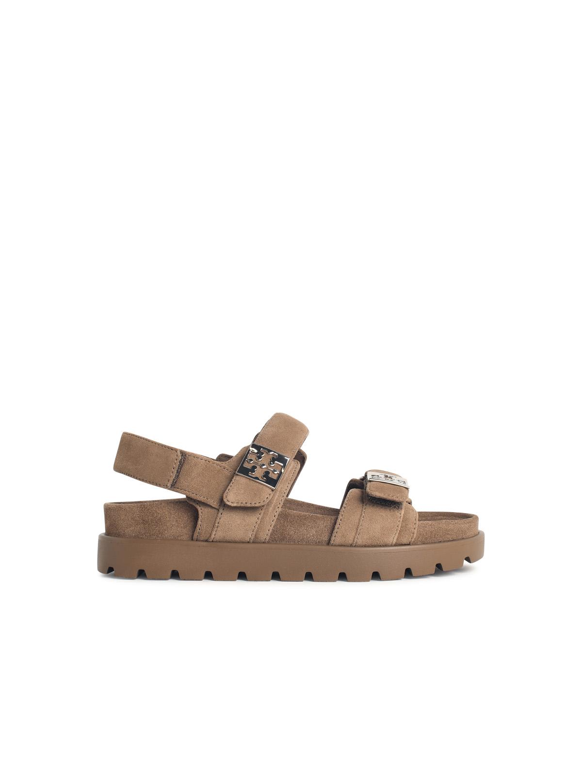Tory Burch 'Mellow Sport' 'River Rock' Suede Sandals