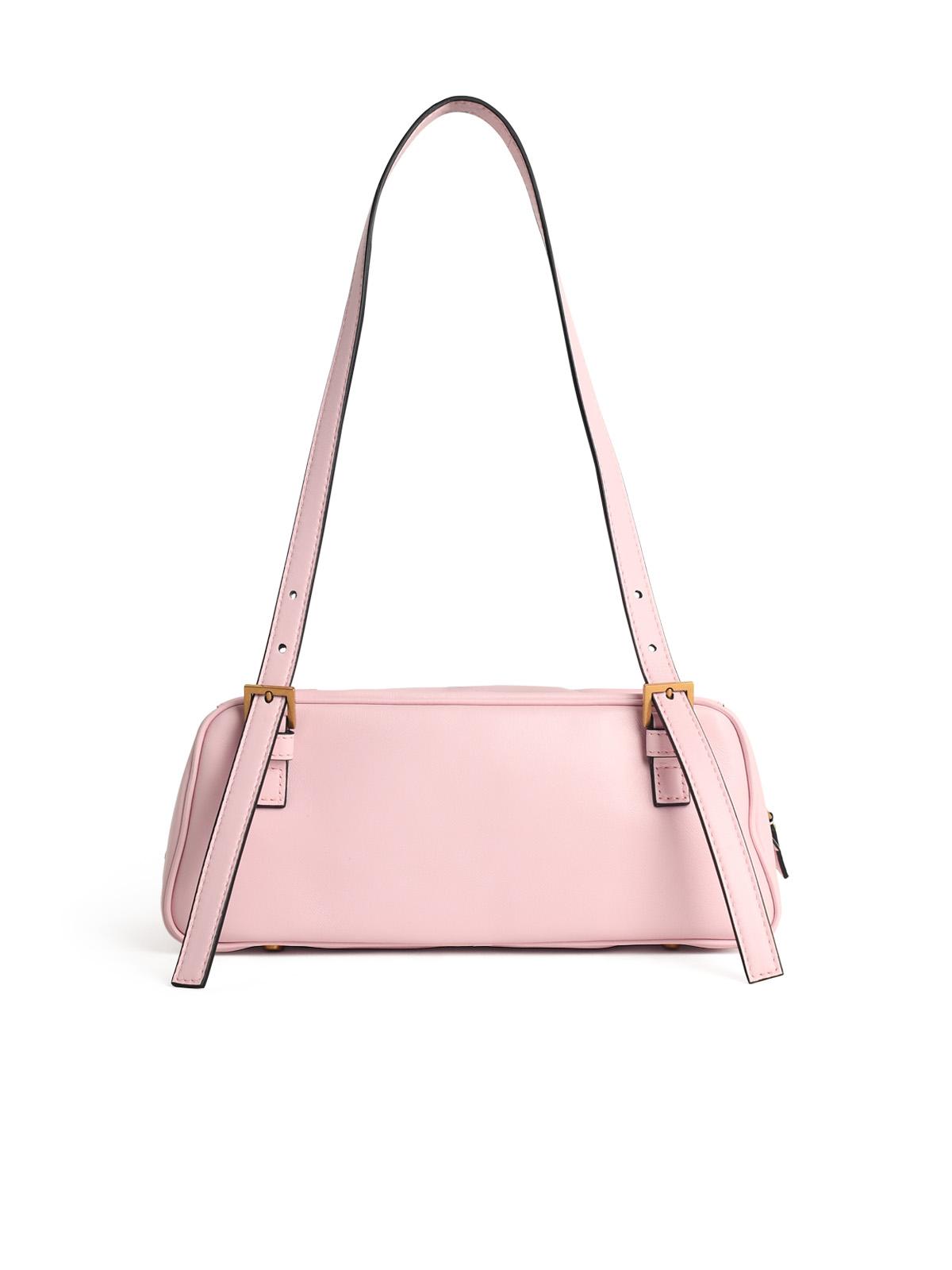 Versace 'Emblème' Pink Nappa Lear Bowling Bag