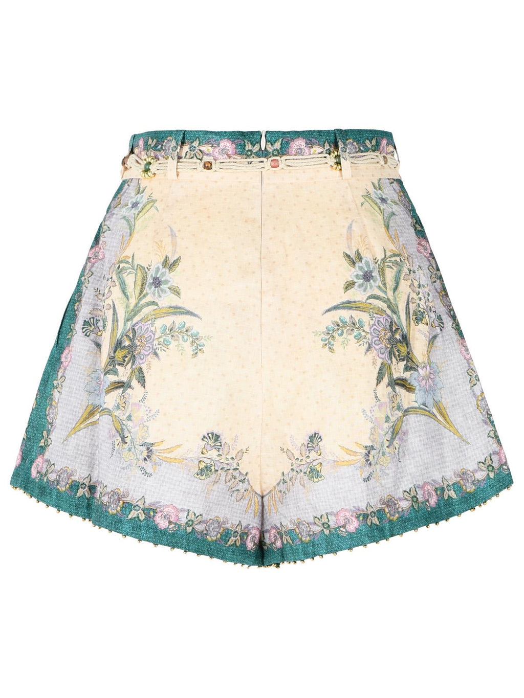 Zimmermann 'Indra Tuck' Cream Linen Shorts