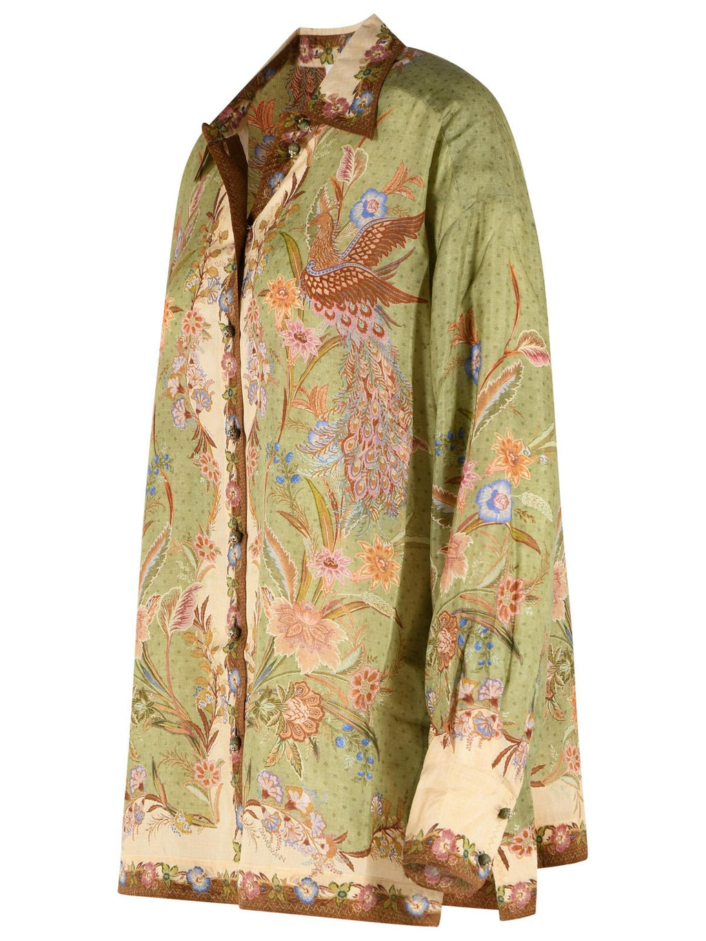 Zimmermann 'Indra' Khaki Silk Shirt