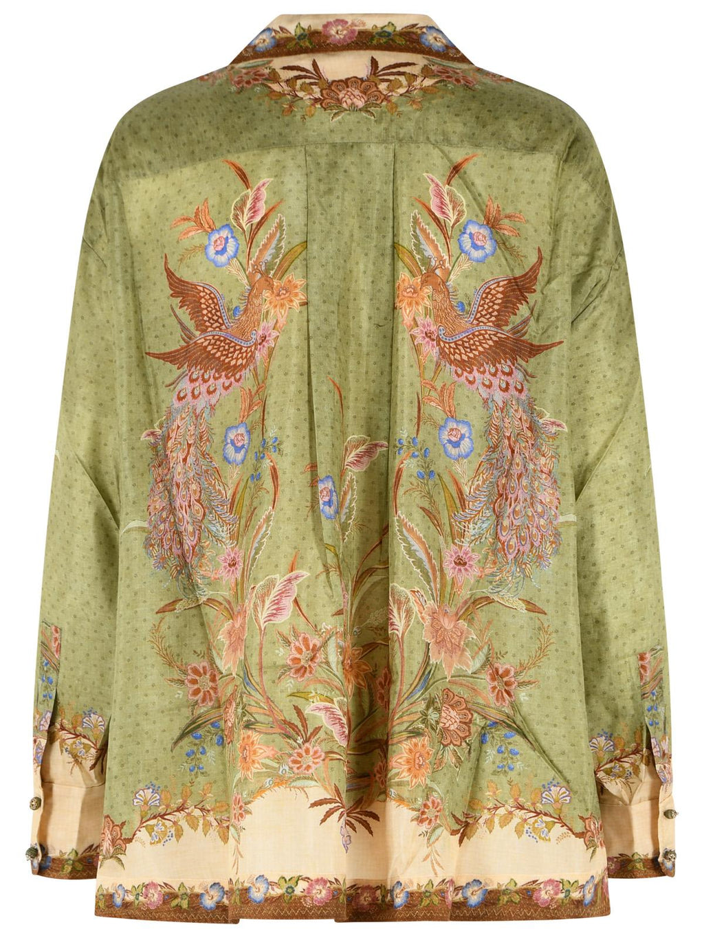 Zimmermann 'Indra' Khaki Silk Shirt