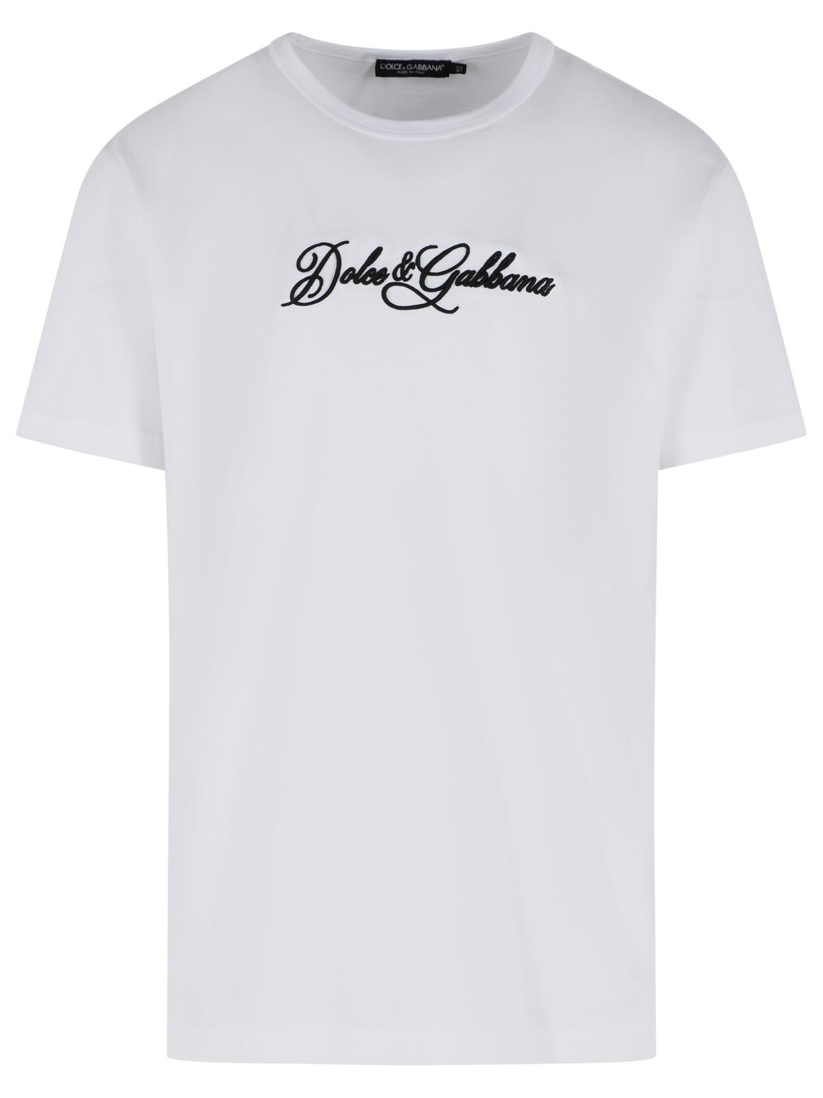 Dolce & Gabbana White Cotton T Shirt