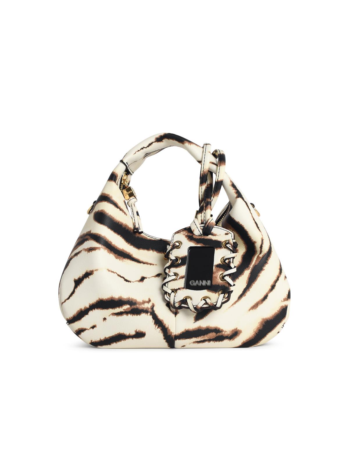 Ganni Zebra Eco Lear Mini Hobo Bag