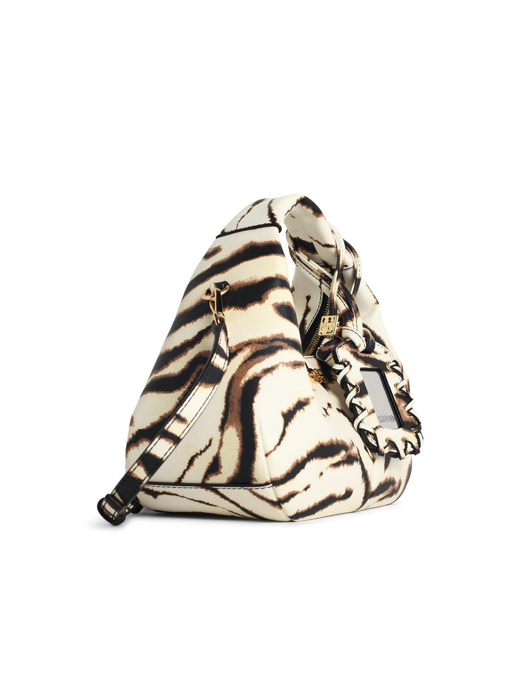 Ganni Zebra Eco Lear Mini Hobo Bag