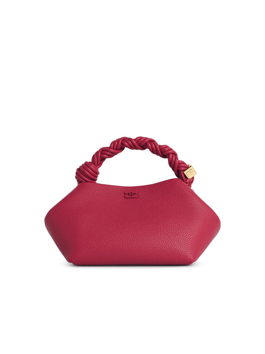 Ganni Small 'Bou' Bag In Persian Red Hammered Lear