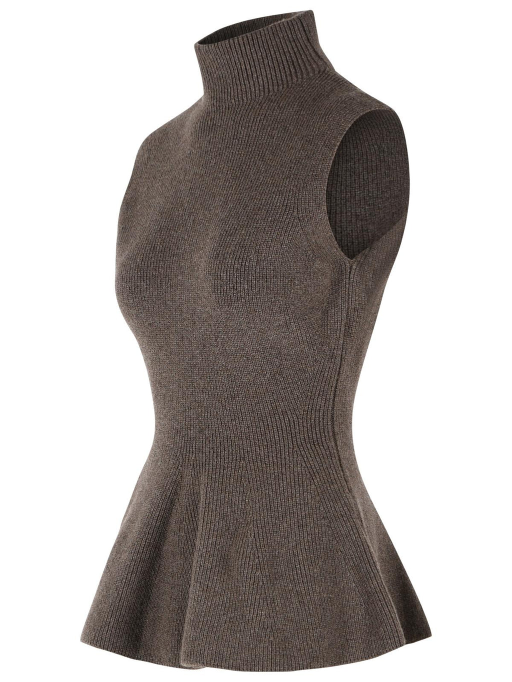 Róhe 'Sculptural' Brown Wool And Cashmere Blend Vest
