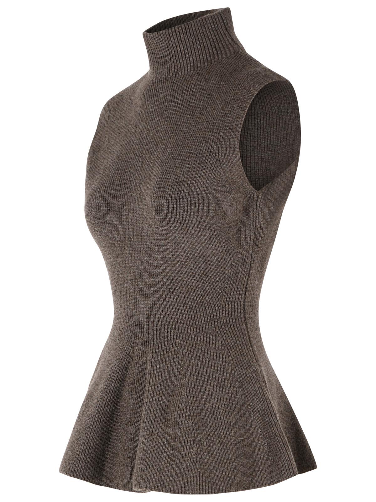 Róhe 'Sculptural' Brown Wool And Cashmere Blend Vest