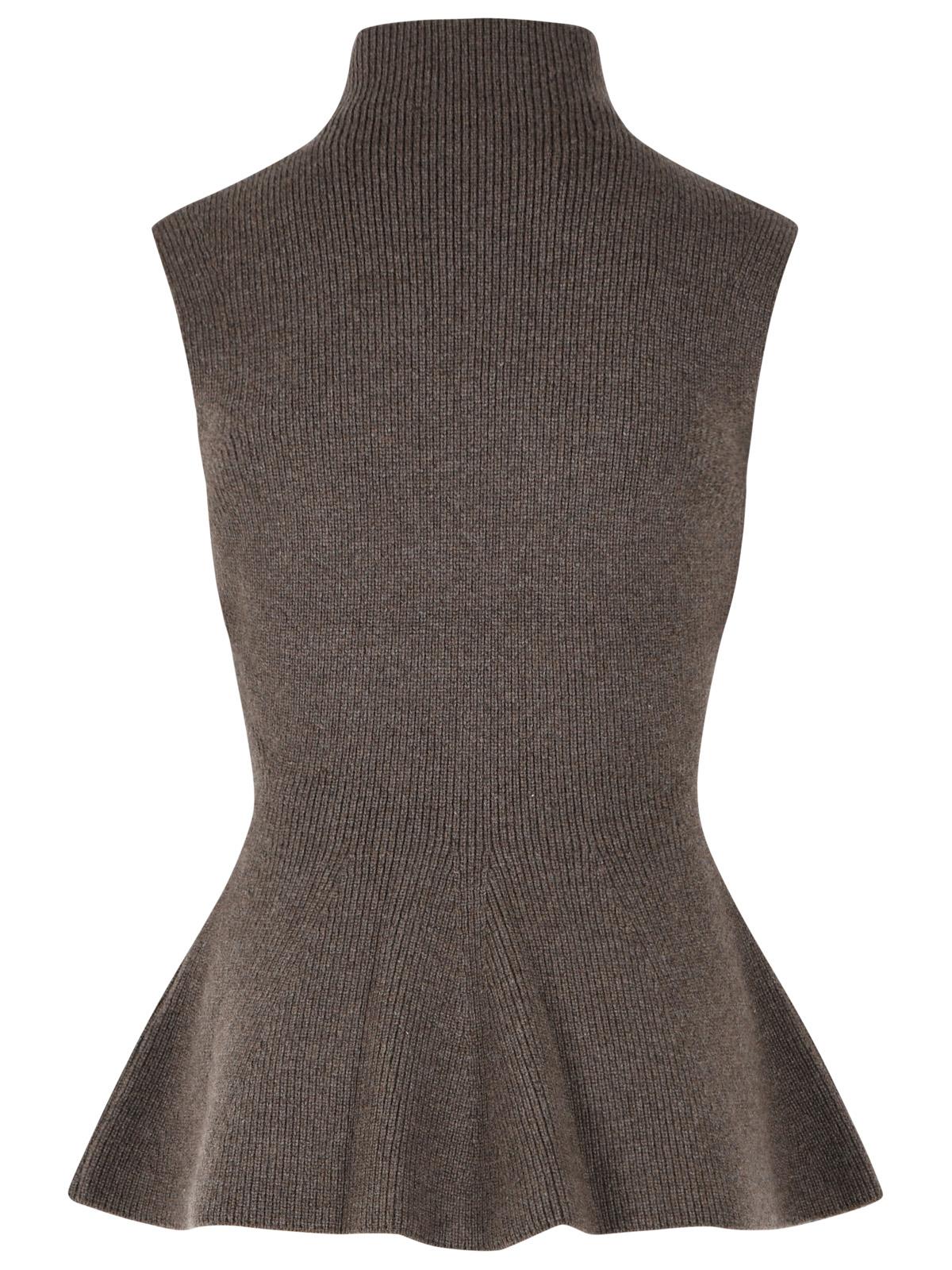 Róhe 'Sculptural' Brown Wool And Cashmere Blend Vest