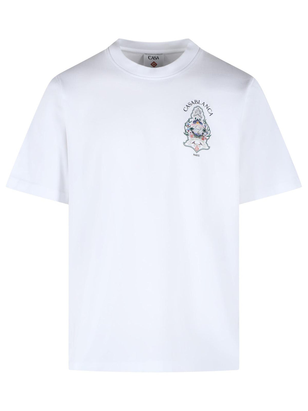 Casablanca 'Hotel Emblem' White Cotton T Shirt