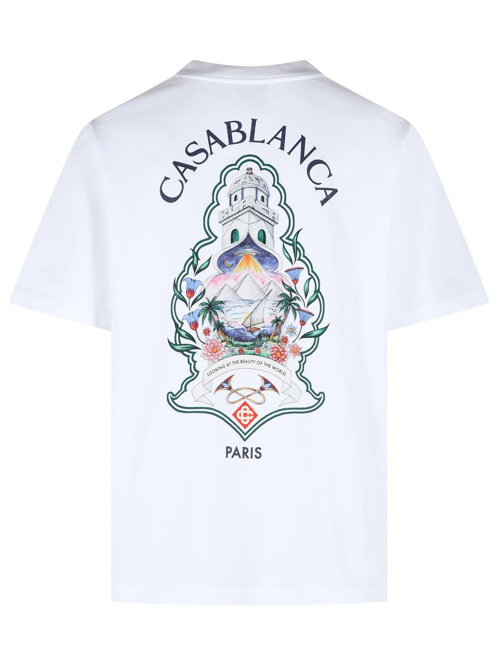 Casablanca 'Hotel Emblem' White Cotton T Shirt